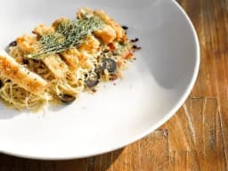 Spicy Angel Hair with Skillet Chicken